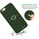 Avis LaCoqueFrançaise Coque iPhone 6/6S Silicone Liquide Douce vert kaki Coeur Blanc Amour