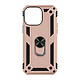 Avizar Coque pour iPhone 15 Pro Max Antichoc Hybride Bague Support Magnétique  Rose gold Coque bi-matière rose gold de la série ArmoRing, spécifiquement conçue pour iPhone 15 Pro Max