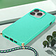 Avis Avizar Coque cordon pour iPhone 15 Pro Max Silicone Recyclable  Turquoise