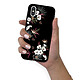 LaCoqueFrançaise Coque iPhone X/Xs Silicone Liquide Douce noir Fleurs Sauvages pas cher