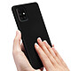 Avizar Coque Samsung Galaxy A71 Silicone Semi-rigide Finition Soft Touch noir pas cher