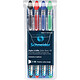 SCHNEIDER Pochette de 4 stylos à bille Slider Basic Pointe Extra Large Multicolore Stylo à bille