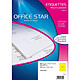 OFFICE STAR Boite de 100 étiquettes Office Star ILC 210 x 297 mm Jaune Etiquette multi-usages