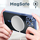 Avis Avizar Coque MagSafe pour iPhone 14 Plus Silicone Protection Caméra  Contour Chromé Bleu Clair