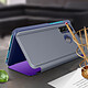 Avis Avizar Housse Huawei P smart 2020 Clapet translucide Design Miroir Support Vidéo violet