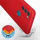 Avis Avizar Coque pour Motorola Moto G71 5G Silicone Semi-rigide Finition Soft-touch Fine  rouge