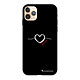 LaCoqueFrançaise Coque iPhone 11 Pro Silicone Liquide Douce noir Coeur Blanc Amour Coque iPhone 11 Pro Silicone Liquide Douce noir Coeur Blanc Amour