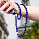 Avizar Bijou de Téléphone à Perles Rondes Collection Glam bleu marine Translucide pas cher