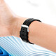 Acheter Avizar Bracelet pour Huawei Watch GT Runner Silicone Renforcé Boucle Argentée Noir
