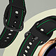 Acheter Avizar Bracelet pour Galaxy Watch 5 / 5 Pro / 4 Silicone Coutures Bicolore  Noir / Vert