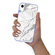 LaCoqueFrançaise Coque iPhone Xr Silicone Liquide Douce lilas Marbre gris pas cher
