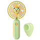 Avizar Mini Ventilateur de Poche Design Tête d'ours avec Support Bureau Vert Citron pas cher