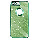 Avizar Coque pour iPhone 7 Plus et 8 Plus Paillette Amovible Silicone Gel  Vert - Présente un design pailleté avec contour chromé qui ajoute une touche de brillance