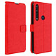 Avizar Housse Motorola Moto G8 Plus Porte-carte Fonction Support Vintage rouge Pochette de protection spécialement conçue pour le Motorola Moto G8 Plus