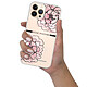 LaCoqueFrançaise Coque iPhone 13 Pro silicone transparente Motif Rose Pivoine ultra resistant pas cher