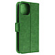 Avizar Étui pour iPhone 15 Pro Clapet Portefeuille Support Vidéo  Vert Étui vert de la série Chesterfield spécialement conçu pour iPhone 15 Pro