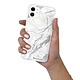 LaCoqueFrançaise Coque iPhone 11 silicone transparente Motif Marbre gris ultra resistant pas cher