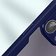 Avizar Coque pour iPhone 14 Pro Antichoc Dos Plexiglas Avant Polymère Coins Renforcés  Contour bleu pas cher