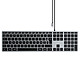 Satechi Clavier USB C Filaire Azerty Pavé Numérique Rétroéclairé Slim W3 Gris Clavier USB Gris Foncé