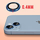Avizar Film caméra pour iPhone 14 et 14 Plus Verre trempé 9H 0.4mm  Transparent Contour bleu pas cher