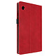 Avizar Étui pour Samsung Galaxy Tab A9 Portefeuille Multi-compartiment Support Vidéo  Rouge - Housse en simili cuir rouge, pratique et fonctionnelle pour votre Samsung Galaxy Tab A9