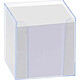 FOLIA Porte bloc-notes 'Luxbox' avec des bords luminescents, Bleu Bloc cube