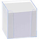 FOLIA Porte bloc-notes 'Luxbox' avec des bords luminescents, Bleu Bloc cube