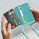 Avizar Coque pour Samsung Z Flip 4 Cuir Porte cartes Bandoulière  Versatile Case turquoise pas cher