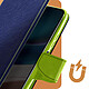 Avizar Étui pour Motorola Moto G42 Clapet Portefeuille Languette Magnétique Support Vidéo  bleu nuit et vert citron pas cher