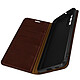 Avizar Étui Galaxy S21 FE Folio Cuir Véritable Porte cartes Support Vidéo - marron - Étui en cuir de vachette conçue pour protéger votre Samsung Galaxy S21 FE