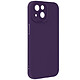 Avizar Coque pour iPhone 15 Silicone Mat Protection Caméra Violet Foncé - Couleur sobre élégante offrant une élégance raffinée à votre smartphone