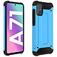 Avizar Coque Samsung Galaxy A71 Design Relief Bi-matière Antichute 1,8m Bleu Coque de protection spécialement conçue pour le Samsung Galaxy A71, Defender II