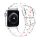 Avizar Bracelet pour Apple Watch 41mm / 40mm / 38 mm Souple Transparent à Motif Pêche - Un bracelet conçu pour Apple Watch Series 8 et 7 41mm / Series SE 2022, SE, 6, 5, et 4 40mm / Series 3, 2 et 1 38mm