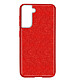 Avizar Coque pour Samsung Galaxy S21 Paillette Amovible Silicone Semi-rigide rouge Coque à paillettes spécialement conçue pour votre Samsung Galaxy S21