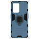 Avizar Coque pour Realme GT 2 Pro Hybride Antichoc Bague Métallique Support  Bleu - Coque Ring spécialement conçue pour votre Realme GT 2 Pro