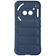 Avizar Coque pour Nothing Phone 2a Antichoc Silicone Motif texturé 3D Bleu Nuit - Protection antichoc avec les quatres coins renforcés pour encaisser les coups en cas de chutes