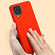 Avizar Coque Samsung Galaxy M12 Silicone Souple Finition Soft Touch Rouge pas cher