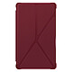 Avizar Étui pour Samsung Tab A7 Lite Clapet Multi-positions Coque Renforcée Rouge Bordeaux Etui folio Rouge en Eco-cuir, Galaxy Tab A7 Lite
