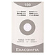 EXACOMPTA Étui de 100 fiches - bristol quadrillé 5x5 non perforé 125x200mm - Blanc Fiche Bristol
