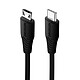 Swissten Câble USB-C vers Micro-USB Charge rapide 3A Synchronisation 1m  Noir Câble de charge et synchronisation USB Type C vers Micro-USB signé Swissten