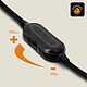 LinQ Enceinte Filaire Jack 3.5mm + USB 3W x 2 LED RVB Bouton Intégré  A4000 Noir pas cher