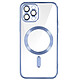 Avizar Coque MagSafe pour iPhone 12 Pro Silicone Protection Caméra  Contour Chromé Bleu Clair - Coque MagSafe conçue spécifiquement pour votre Apple iPhone 12 Pro