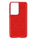 Avizar Coque pour Samsung S21 Ultra Paillette Amovible Silicone Semi-rigide rouge - Coque à paillettes spécialement conçue pour votre Samsung Galaxy S21 Ultra