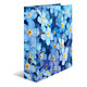HERMA Classeur à Levier A4 Dos de 70mm motifs fleurs Blue Flowers Classeur à levier