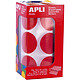 APLI Rouleau 708 Gommettes Diam 33mm Rouge Pastille ou gommette