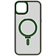Avizar Coque MagSafe pour iPhone 15 Plus Silicone Gel Anneau Fonction Support  Dos Givré Contour Vert Coque MagSafe à contour Vert, assurant la sécurité de votre AppleiPhone 15 Plus au quotidien
