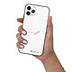 LaCoqueFrançaise Coque iPhone 12 Pro Max Coque Soft Touch Glossy Coeur Blanc Amour Design pas cher