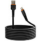 LinQ Câble USB vers Lightning Charge 20W 3m pour iPhone iPad Noir Câble USB vers Lightning de 20W, recharge rapide et efficace de vos appareils Apple