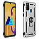 Avizar Coque Galaxy M31 / M30s / M21 Antichoc Bi-matière Bague Support Vidéo Argenté - Préserve votre smartphone contre les chocs, les chutes et les rayures du quotidien.