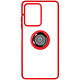 Avizar Coque pour Xiaomi Redmi Note 12 Pro 5G Bi-matière Bague Métallique Support Vidéo  Rouge Bague de maintien à l'arrière pour une utilisation sécurisée en toutes circonstances